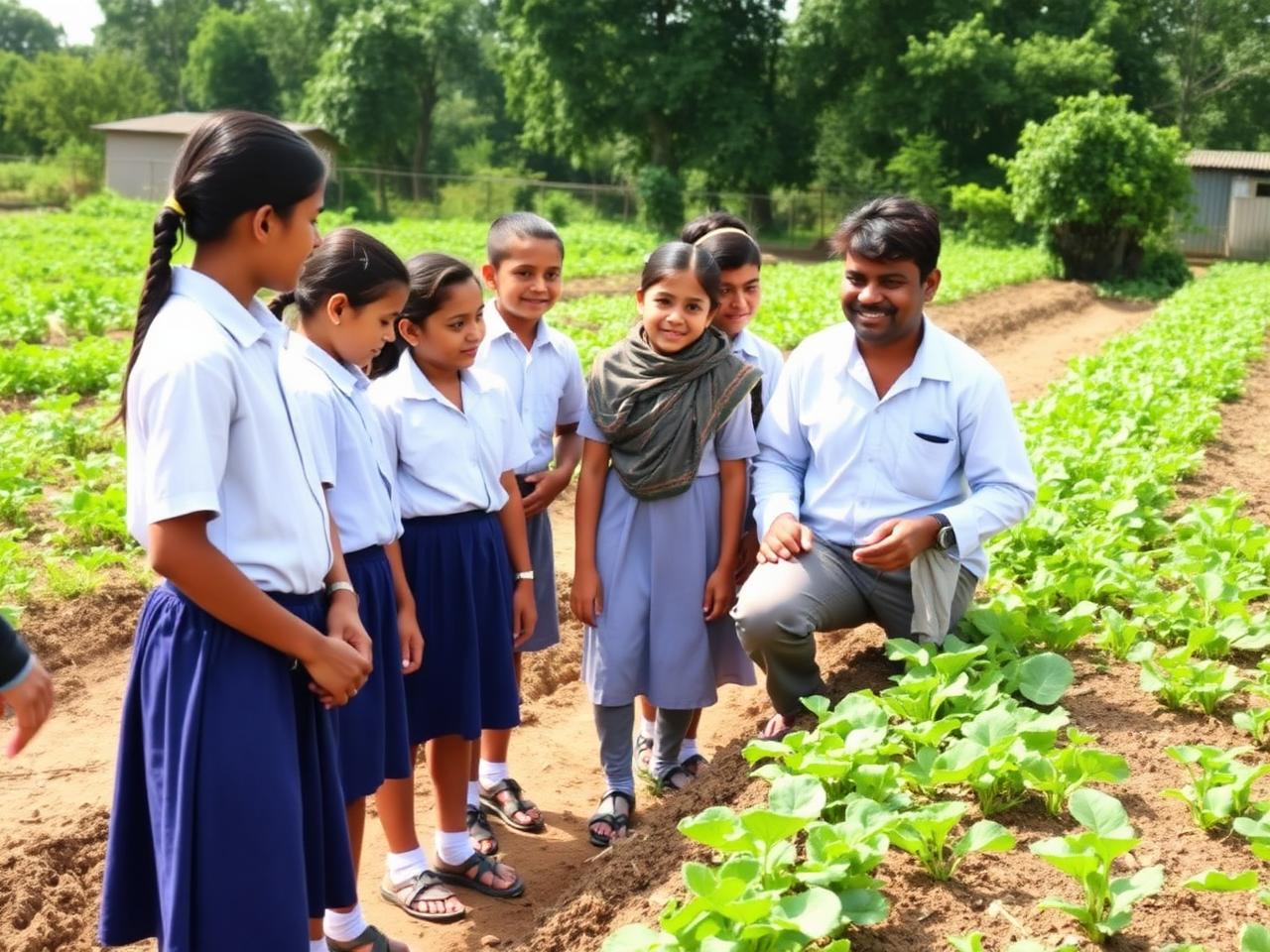 School Student Village Learning Trip